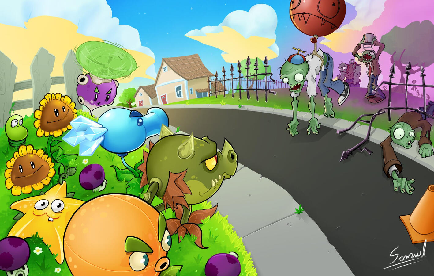 Plants vs Zombies art (Complex artwork)