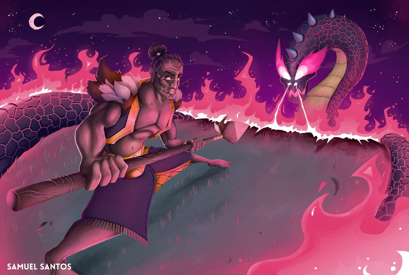 Manaia Fight (Complex artwork)